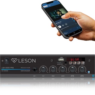 Receiver Amplificador   Som Ambiente  Rc5000 Bluetooth 4 Canais 120WRMS em Oferta na Shopee