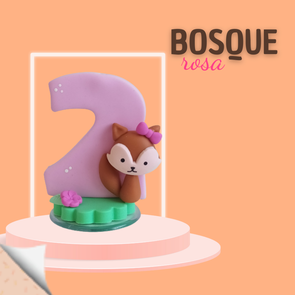 VELA BOSQUE ROSA EM BISCUIT em Oferta na Shopee