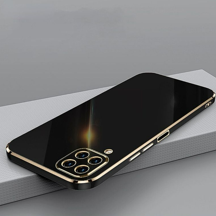 Capinha Celular Borda Dourada Samsung A02,A03,A11,A20,A22,A30,A53,A72,A73,A20S,A21S.A51,A52,A31