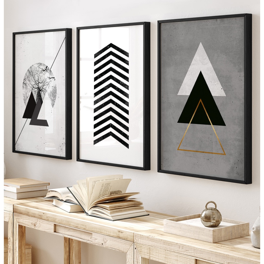 Quadro Abstrato Para Sala Quadros Decorativos com Moldura Quadro Quarto Casal Tr