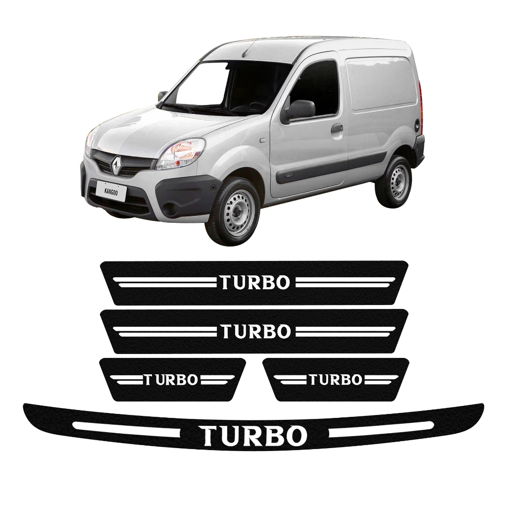 KIT SOLEIRA DE PORTA + PORTA MALA RENAULT KANGOO UNIVERSAL DIVERSAS CORES ADESIVO PERSONALIZADO