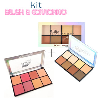 Kit com 2 Paleta de Contorno Angel e Blush - Bellafemme em Oferta na Shopee