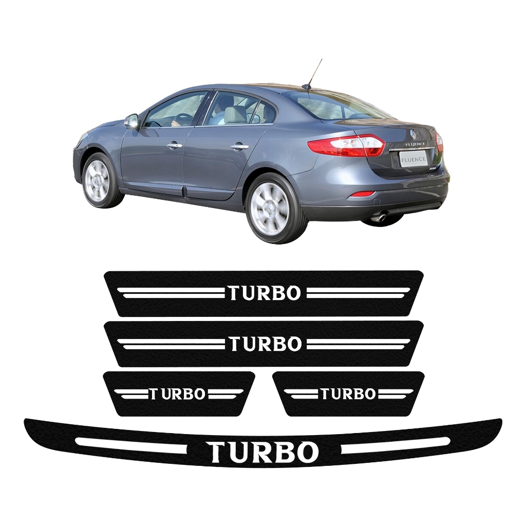 KIT SOLEIRA DE PORTA + PORTA MALA RENAULT FLUENCE UNIVERSAL DIVERSAS CORES ADESIVO PERSONALIZADO
