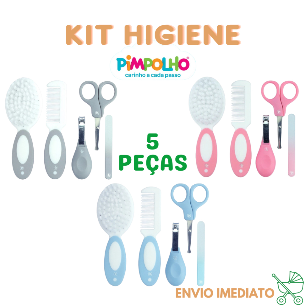 Kit Higiene 5 Peças Bebe Unha Pimpolho menino e menina