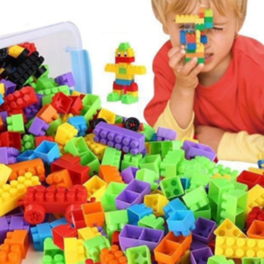 280 ou 140 Brinquedo Blocos de Montar com Rodinhas Casinha Caminhão Trem Meninas e Meninos