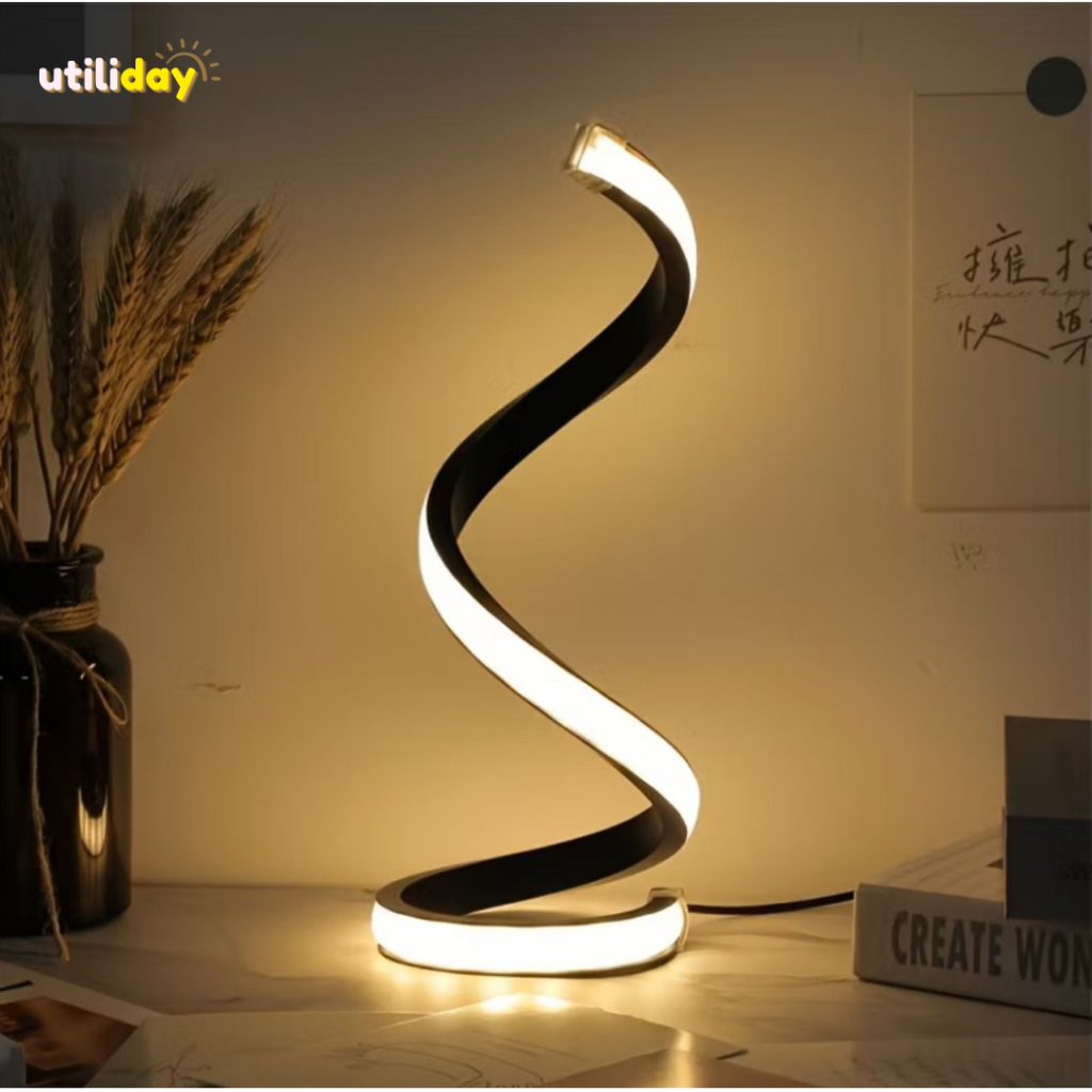 Lâmpada Abajur de Mesa USB Três Tons Simples Minimalista Mesa Quarto Dormir Luz Noturna Luminária