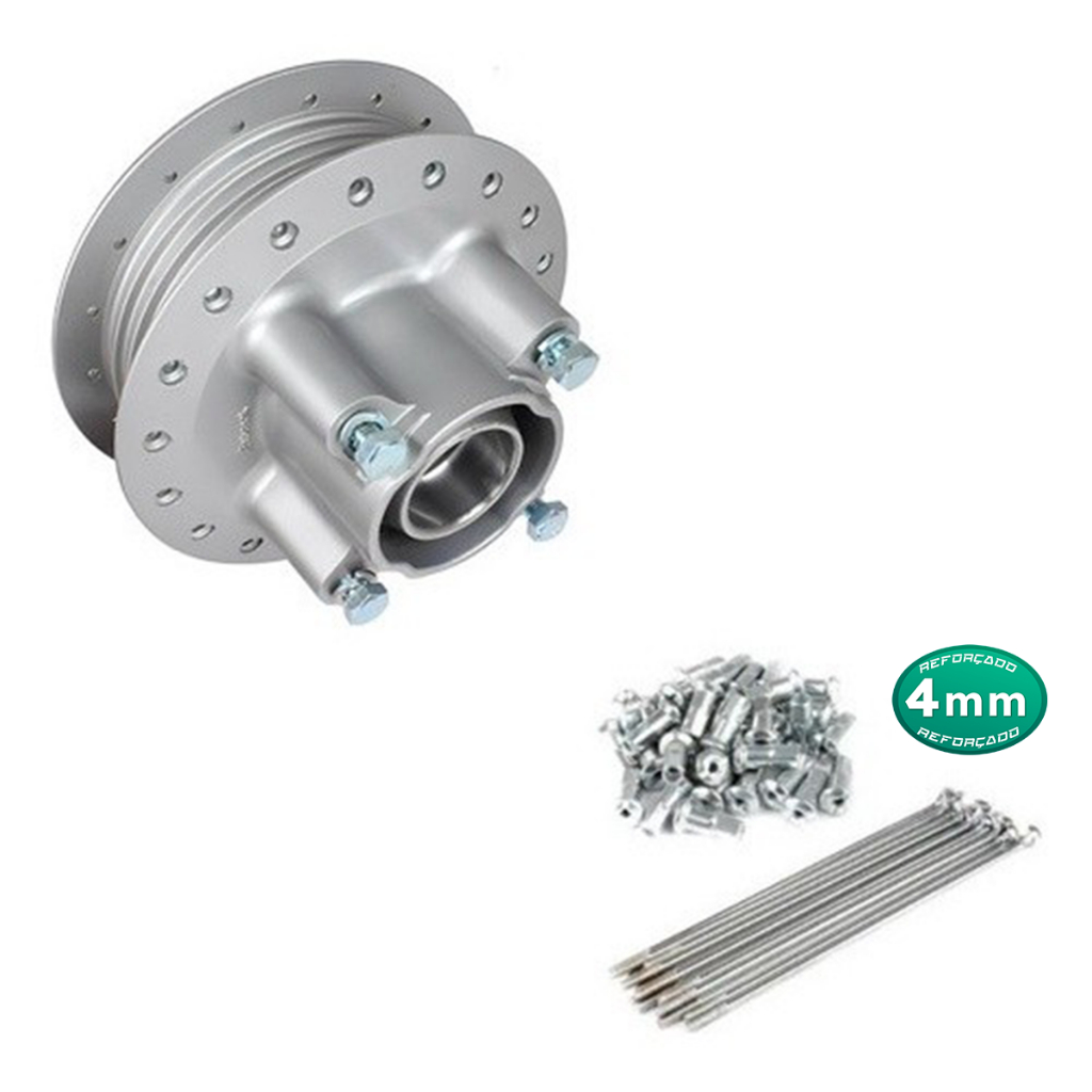 Cubo De Roda Traseira Honda Pop 100 Pop 110 Raios 4mm