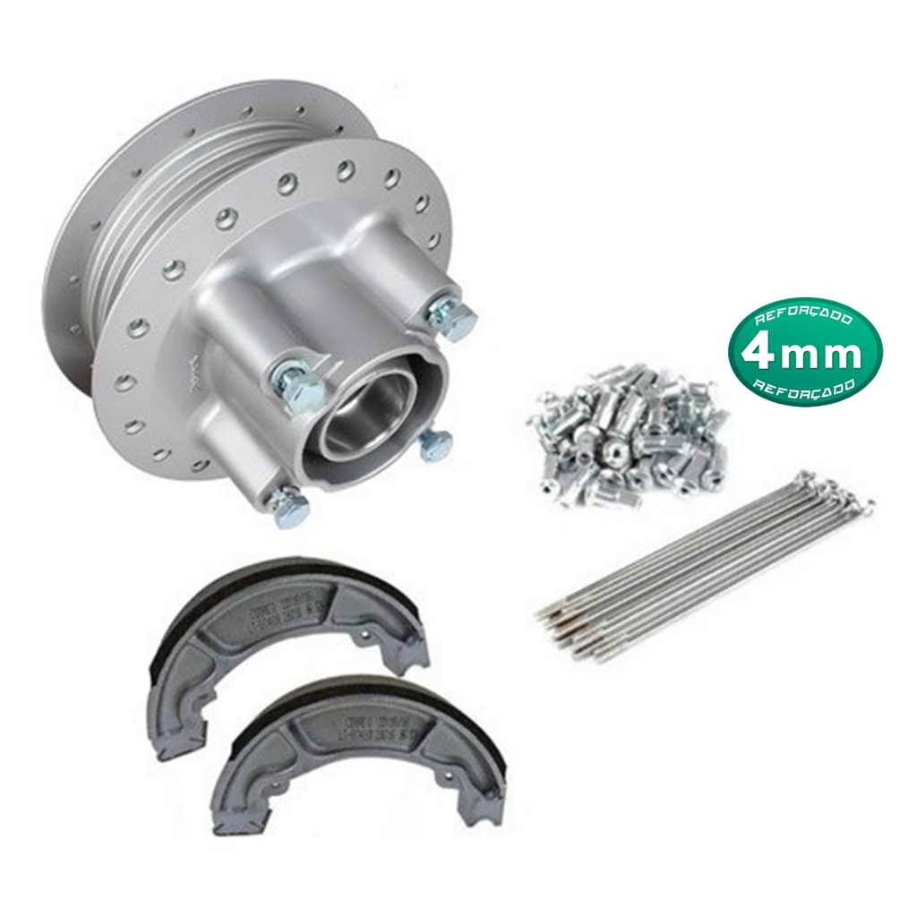 Cubo De Roda Traseira Honda Pop 100 110 Lonas Patins Raios 4mm