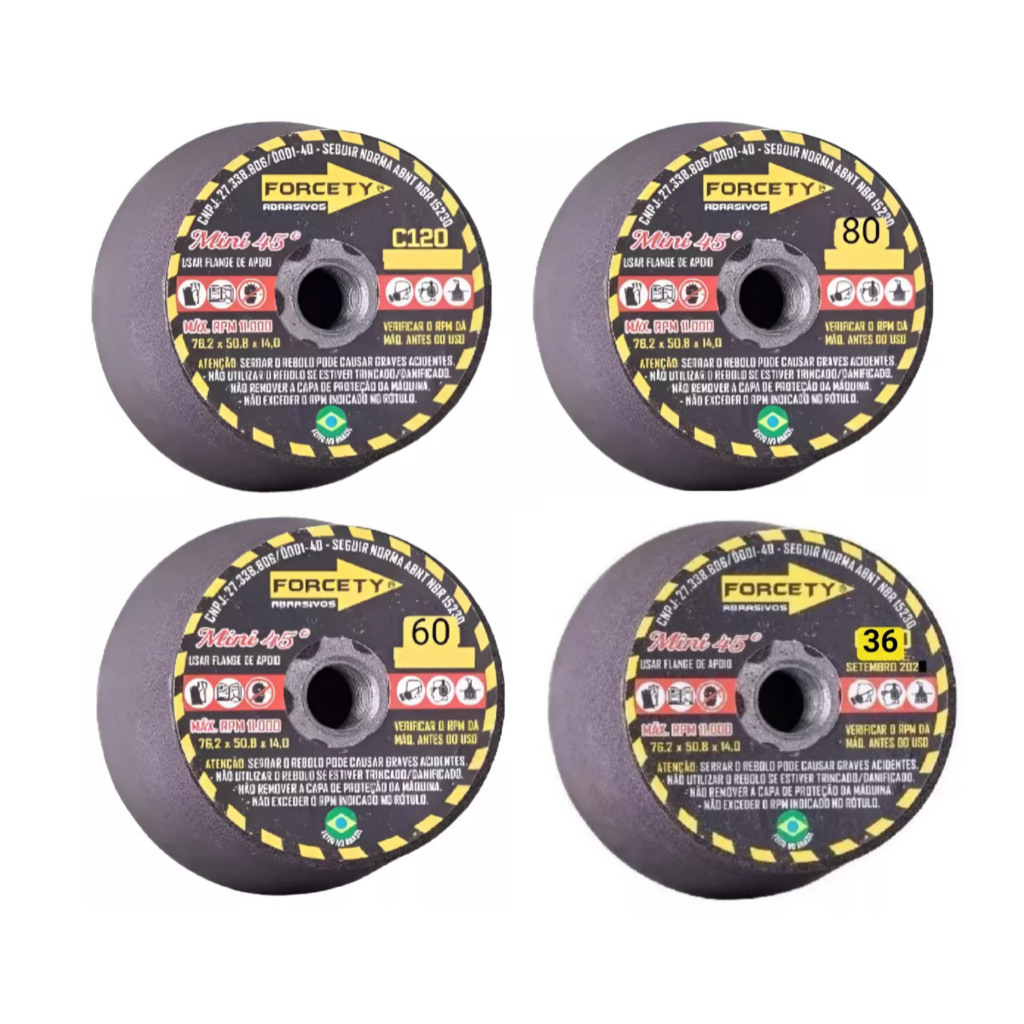 Rebolo Copo Cônico 3 Polegadas Grãos Rosca M14 Lixadeira/Esmerilhadeira ESCOLHA O GRÃO 36/60/80/120 em Oferta na Shopee