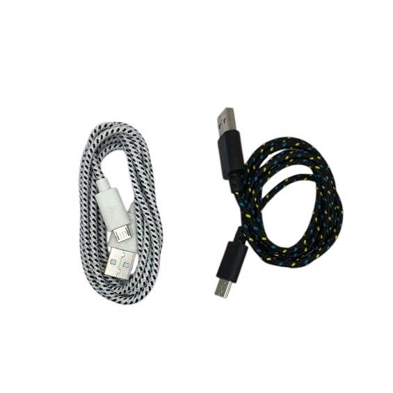 Cabo V8 CV8T1M 1 metro Em tecido corda resistente reforçado Carregador Cabo USB