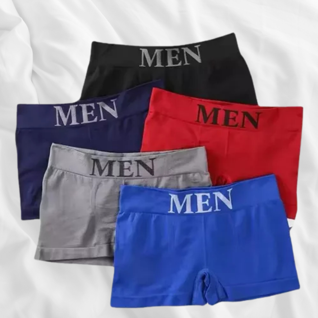 Kit 5 Cuecas Boxer Masculina Microfibra Adulto Sem Costura Box Premium