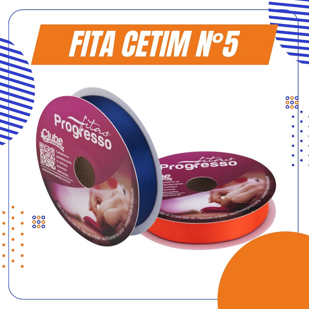 Fita de Cetim Progresso nº5 Com 50 metros