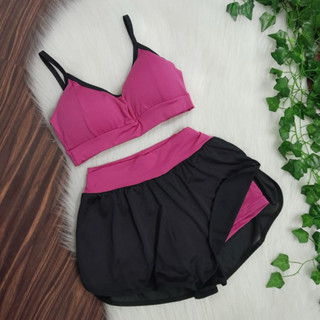 Conjunto Top + Short Duplo Suplex DryFit Boxeadora Fitness Treino Academia e Corrida Rosa, Preto, Azul, Roxo, Verde em Oferta na Shopee