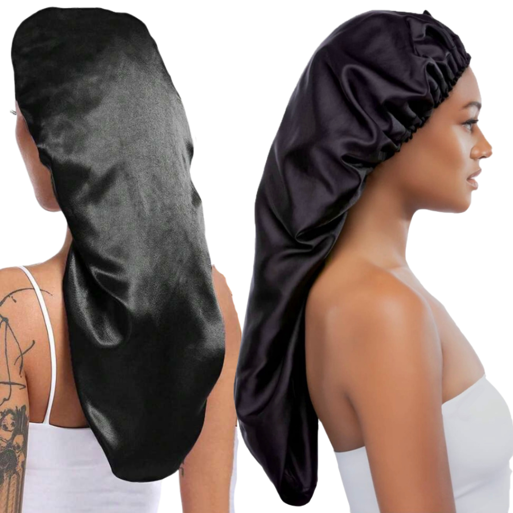 Touca De Cetim Gigante Antifrizz Toca Cetim Cabelo Tranças Cachos Dreads Dormir Grande Longa