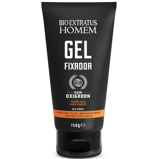 Gel Fixador Com Oxigreen Bio Extratus Homem Fixação Forte Longa Duração 150g