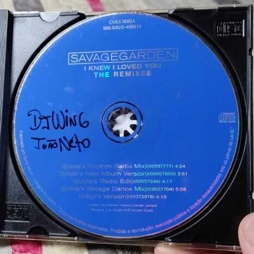 SAVAGE GARDEN I KNEW I LOVED YOU - THE REMIXES CD SINGLE PROMO BRASIL 1999