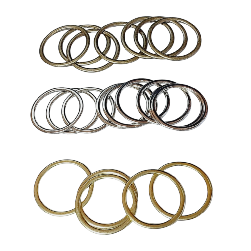 Argola Metal 15mm 20mm 25mm 30mm c/10  C/50 c/100 unidades Dourada / Prata / Ouro Velho - Confecção / Artesanatos em Oferta na Shopee