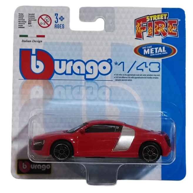 Miniatura Audi R8 - Street Fire - Burago 1/43