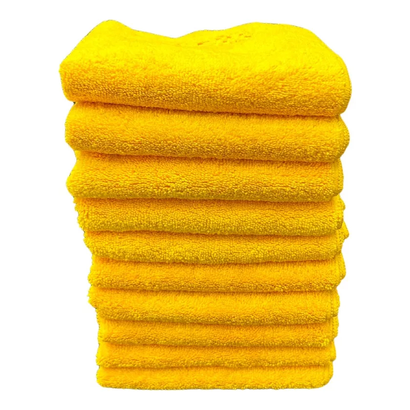 Kit 10 Flanelas De Microfibra 360gsm 40 X 60cm Kers Cor Amarelo em Oferta na Shopee