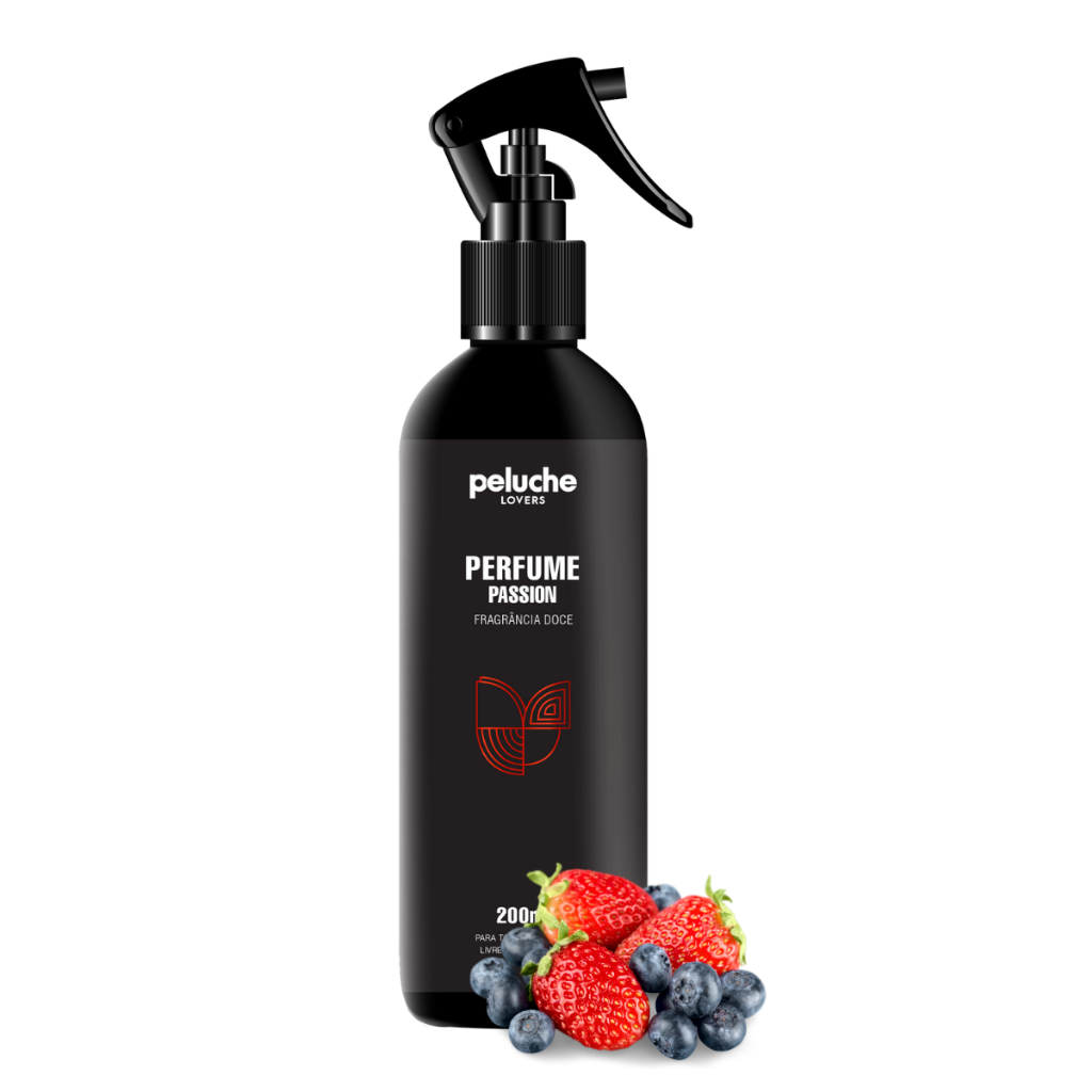 Perfume para Cachorro e Gato Peluche Passion 200ML Colônia Pet Cães e Gatos