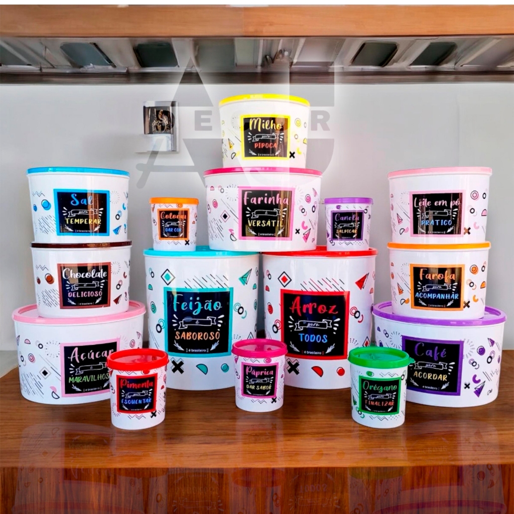Kit Conjunto de Mantimentos 15 Peças