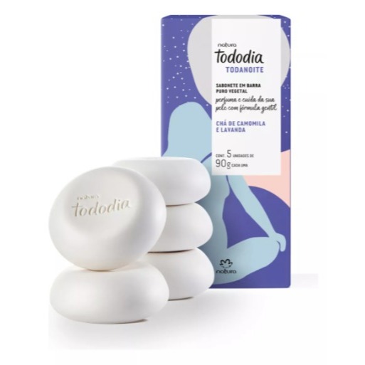 Sabonete em Barra Tododia Todanoite Chá de Camomila e Lavanda 5 unidades de 90g em Oferta na Shopee