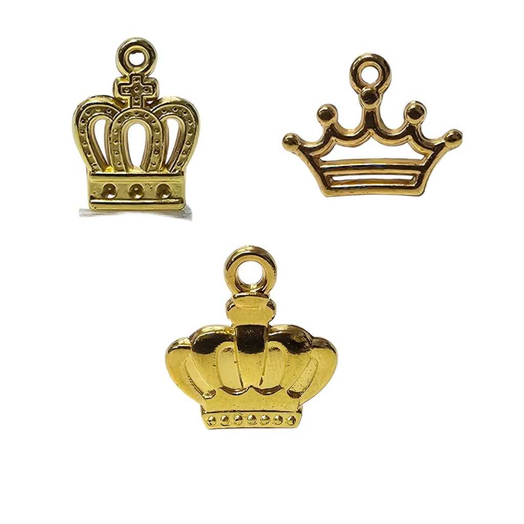 100 Pingentes Coroa Abs para Lembrancinhas Princesa Festa Decoração Boneca Chaveiro e Artesanatos em Oferta na Shopee