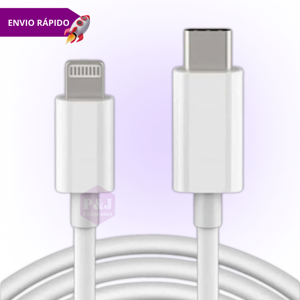 Cabo Carregador Turbo Celular Tipo C Lightning Transferência de Dados Carregador Celular