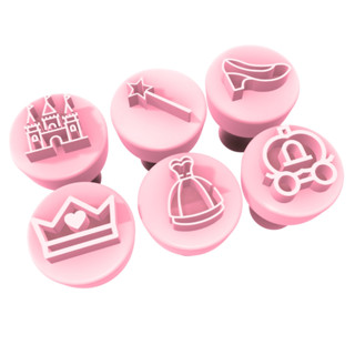 Kit Carimbos para Brigadeiro Docinho Princesa Cinderela Castelo com 6 peças em Oferta na Shopee