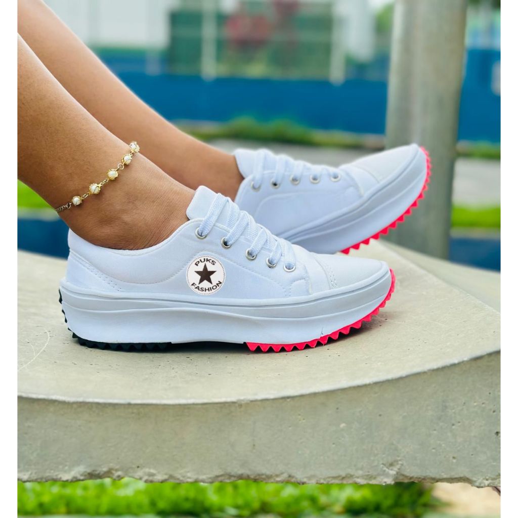 Tenis feminino confortável plataforma conjunto pra academia feminino