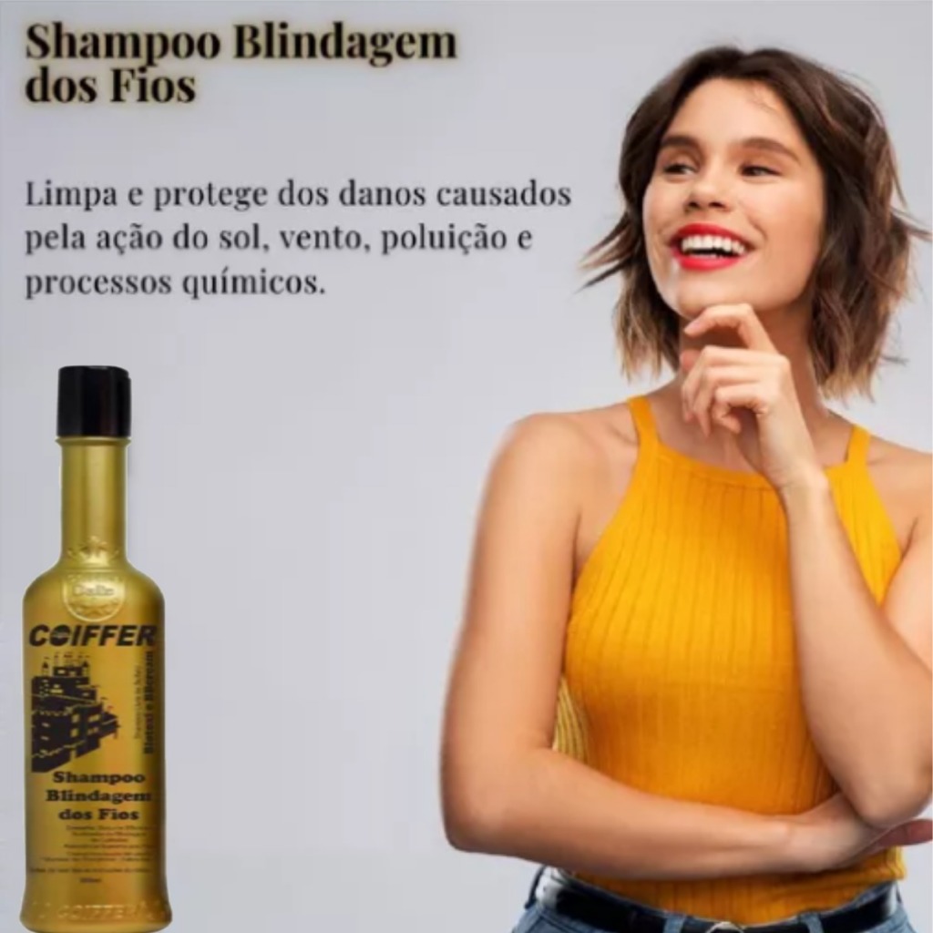 Shampoo Blindagem Dos Fios Coiffer 300ml