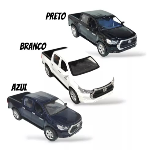 Miniatura carrinho de ferro caminhonete Hilux 2021