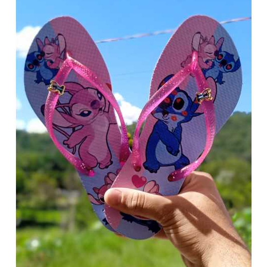 Chinelo Feminino Stitch Lançamento Personagens Promoçao