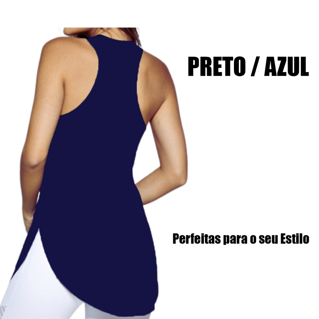 Regata Tapa Bumbum para Academia Camiseta Fitness Feminina Corrida Treino Academia Básica Musculação Crossfit