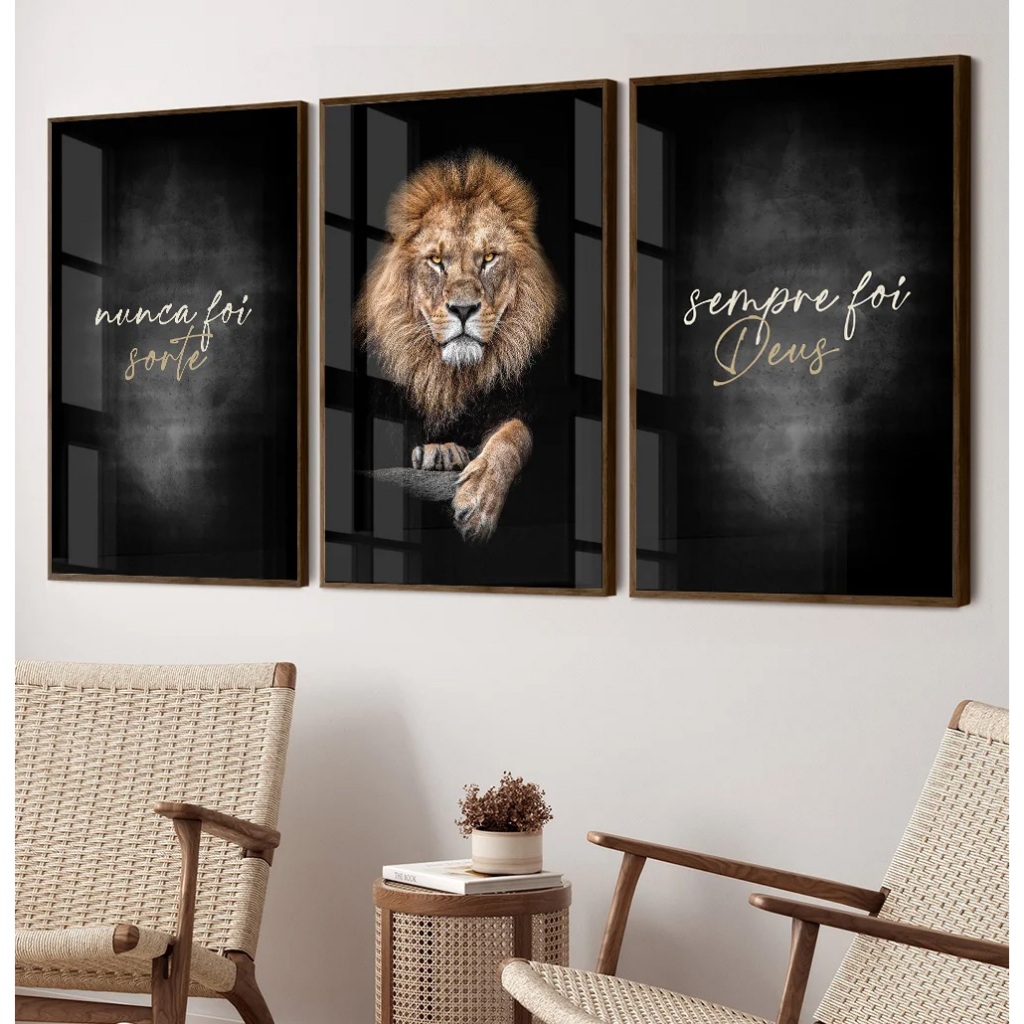 Quadro Nunca Foi Sorte Sempre Foi Deus Quadro Decorativo Sala Grande Quadro Com 