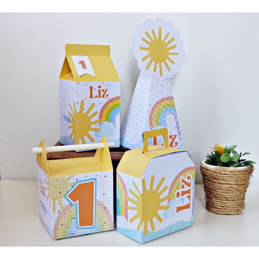 KIT FESTA - PEGUE E MONTE - MINHA PRIMEIRA VOLTA AO SOL - LEMBRANCINHAS PERSONALIZADAS - ANIVERSÁRIO - CAIXINHAS