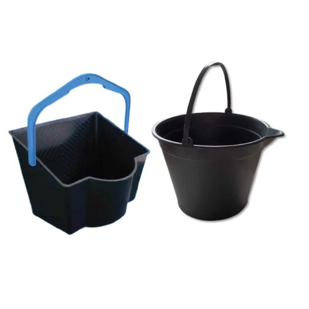 kit balde pintura o6 litros e balde multiuso 12 litros ambos reforçados  , com alça , bico e sistema pega fácil no balde