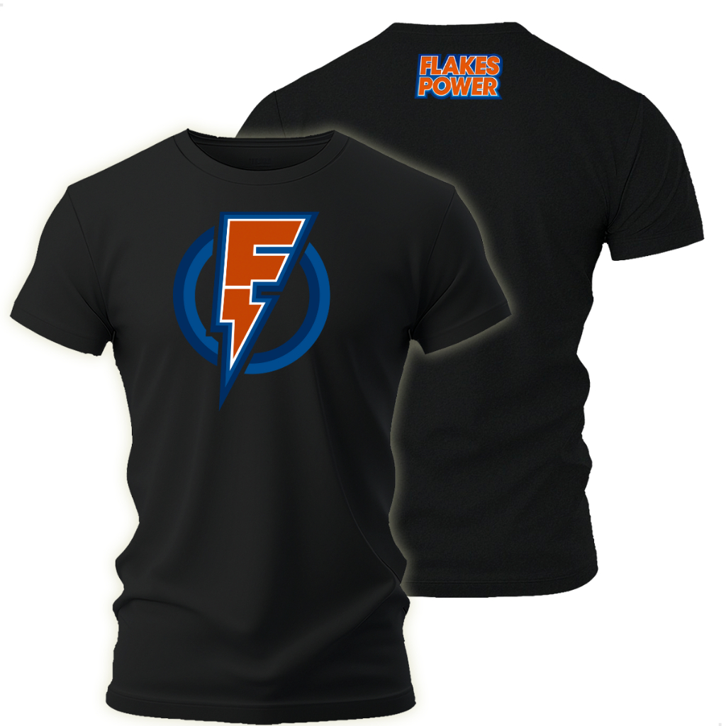 Camiseta Flakes Power Infantil Youtuber Jogos Gamer Juvenil Fortnite Festa Presente Aniversario Passeio Casual