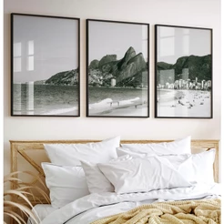 Quadro Decorativo Sala Com Moldura Quadro Rio De Janeiro Praia Quadro Preto E Branco Para Sala Trio