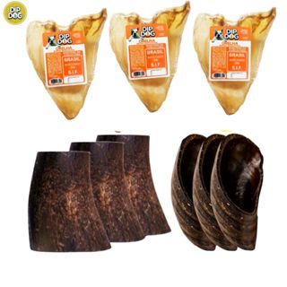 Mordedor Natural para Cães Casco Bovino Chifre Bovina Orelha Bovina Comestíveis Variedade Sortidos em Oferta na Shopee