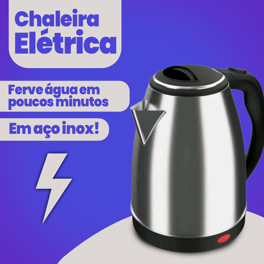 Chaleira Elétrica 110v/220v Jarra Inox 1,8L em Oferta na Shopee