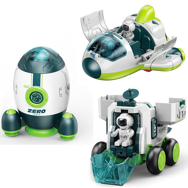 Brinquedo Spacecraft Astromóvel Nave Espacial ou Foguete com Boneco Astronauta | Fricção & Diversão