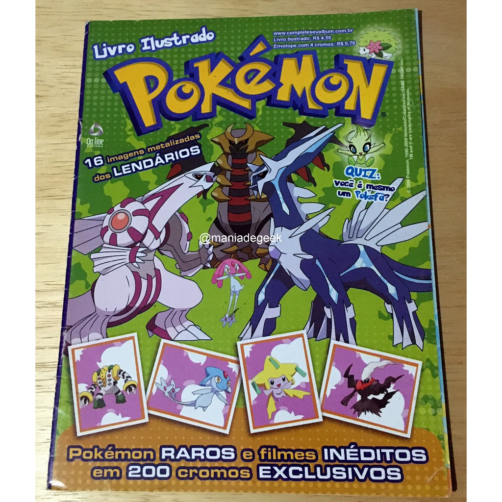 Album de figurinha RARO Pokemon editora ON LINE VAZIO