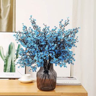 Ramo de Cerejeira Azul Flores Artificial Floral Folhagem P/ Decoração Festas - A-503 em Oferta na Shopee