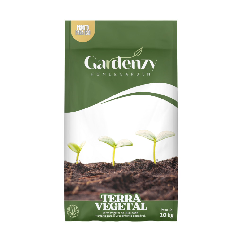 Terra Vegetal Adubada Orgânica Gardenzy para Plantas, Hortas e Vasos – 3kg 5kg 10kg