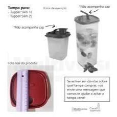 Acessórios Tupperware Tampa avulsa compatível com Jarra Tupper Slim 1L e 2L