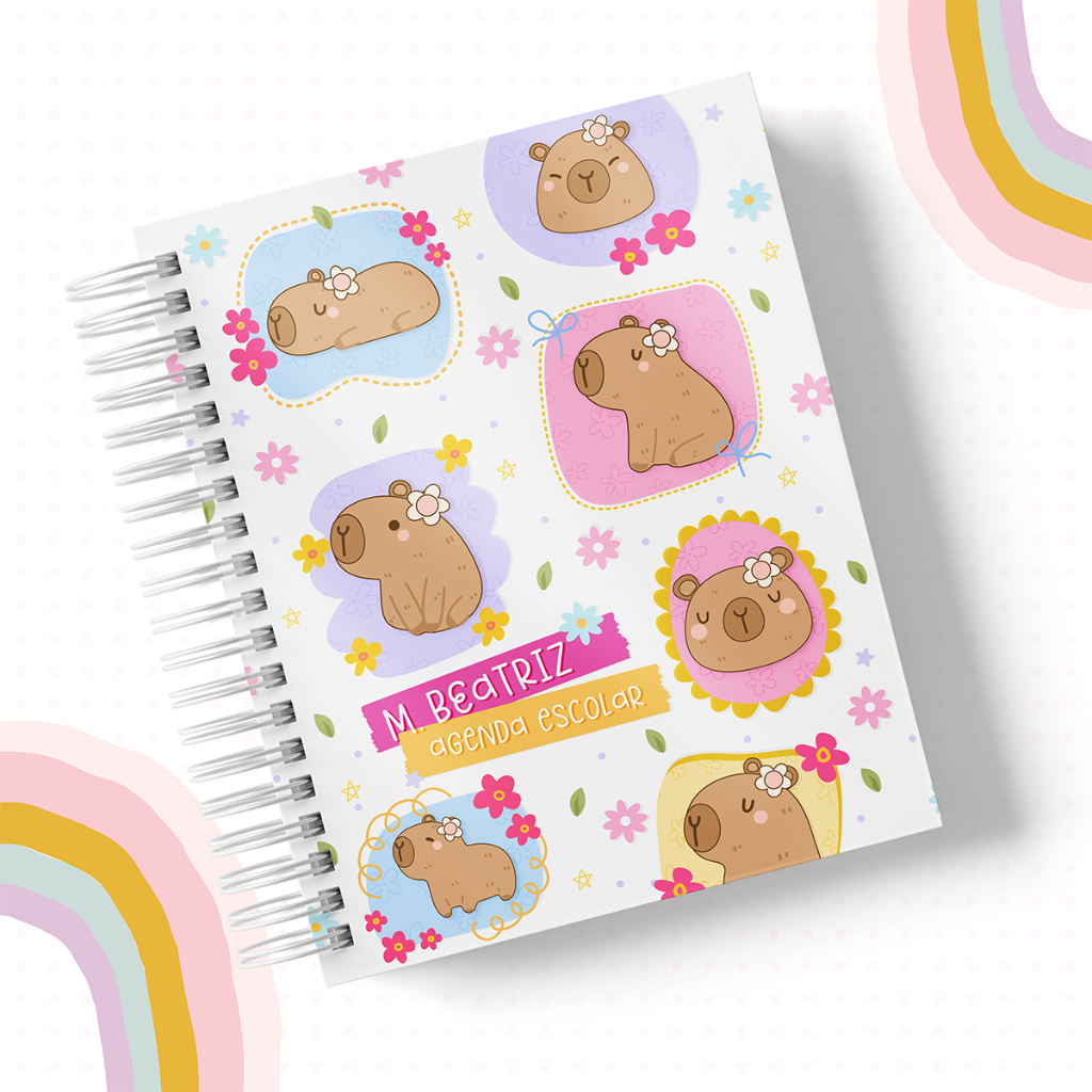 Agenda Escolar 2025 CAPA DURA Personalizada Menina e Menino