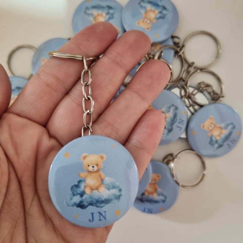 kit Lembrancinha Maternidade Ursinho Chaveiros Personalizados Aniversário