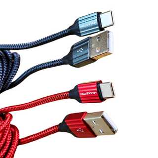 CABO CARREGADOR RÁPIDO REFORÇADO 2 ou 3 METROS TIPO-C (ANDROID) OU IPHONE (LIGHTNING) CORES em Oferta na Shopee