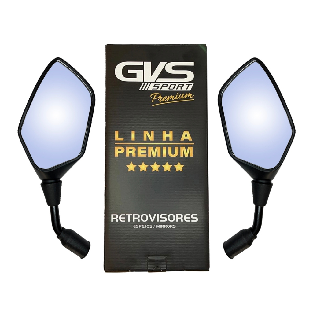 Retrovisor Moto Honda Elite 125 Convexa Azul Gvs Premium em Oferta na Shopee